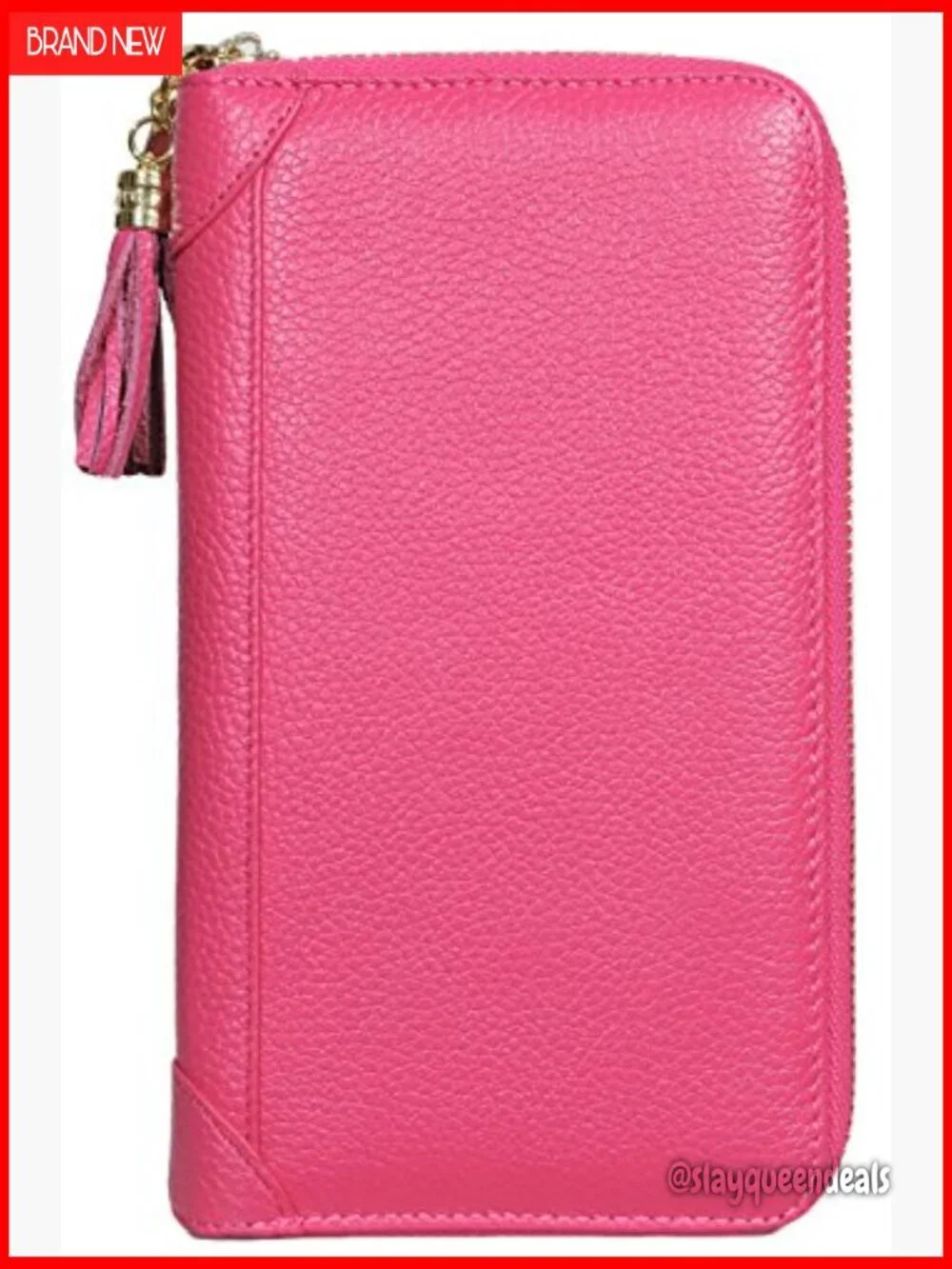 Leather RFID Blocking Card Holder Wallet with 60 Slots Zipper Case
